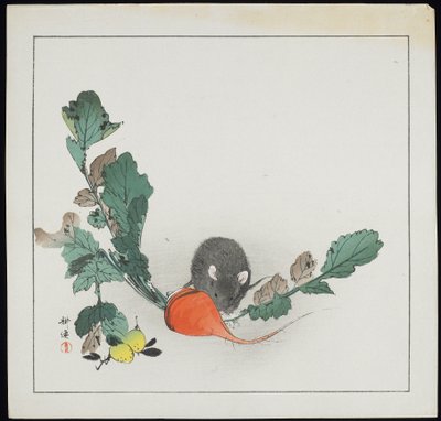 Mouse and Carrot by Tsukioka Kogyo